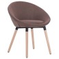 vidaXL Silla de comedor de tela marrón vidaXL Silla de comedor de tela marrón