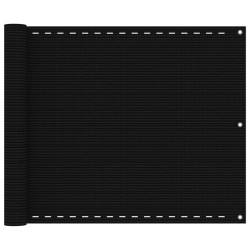 vidaXL Toldo para balcón HDPE negro 75x300 cm