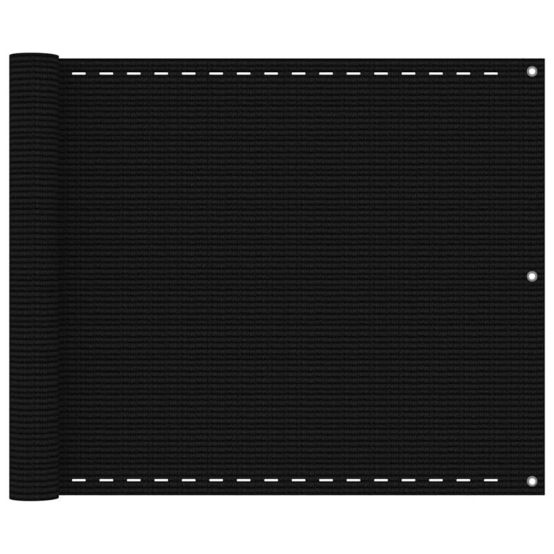 vidaXL Toldo para balcón HDPE negro 75x300 cm vidaXL Toldo para balcón HDPE negro 75x300 cm