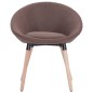 vidaXL Silla de comedor de tela marrón vidaXL Silla de comedor de tela marrón