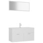 vidaXL Juego de muebles de baño madera de ingeniería blanco vidaXL Juego de muebles de baño madera de ingeniería blanco