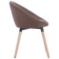 vidaXL Silla de comedor de tela marrón vidaXL Silla de comedor de tela marrón