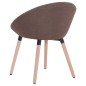 vidaXL Silla de comedor de tela marrón vidaXL Silla de comedor de tela marrón