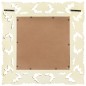 vidaXL Espejo tallado a mano madera maciza de mango blanco 50x50 cm vidaXL Espejo tallado a mano madera maciza de mango blanco 50x50 cm