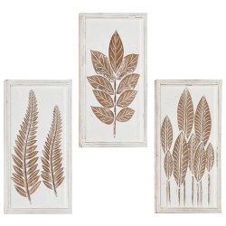 vidaXL Paneles de pared tallados a mano 3 unidades MDF 40x60x1,5cm