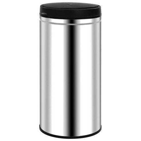 vidaXL Cubo de basura con sensor automático 70 L acero inoxidable