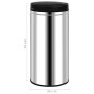 vidaXL Cubo de basura con sensor automático 70 L acero inoxidable vidaXL Cubo de basura con sensor automático 70 L acero inoxidable