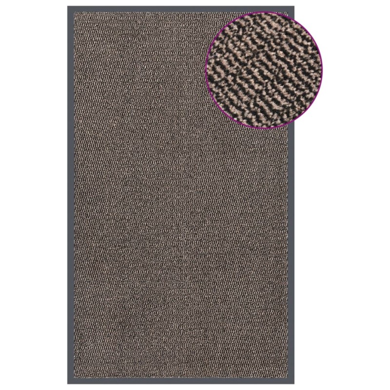 vidaXL Felpudo copetudo 90x150 cm marrón oscuro vidaXL Felpudo copetudo 90x150 cm marrón oscuro