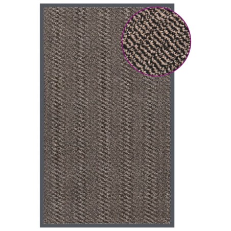 vidaXL Felpudo copetudo 90x150 cm marrón oscuro
