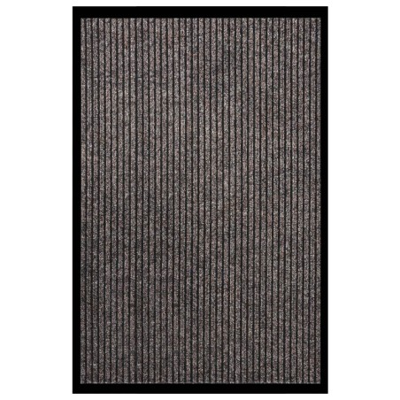 vidaXL Felpudo de rayas beige 80x120 cm