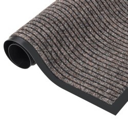 vidaXL Felpudo de rayas beige 80x120 cm