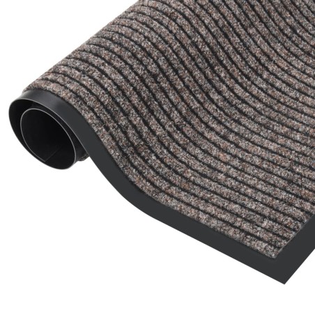 vidaXL Felpudo de rayas beige 80x120 cm