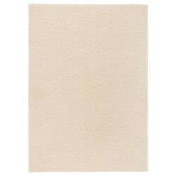 vidaXL Alfombra de pelo corto crema 240x340 cm