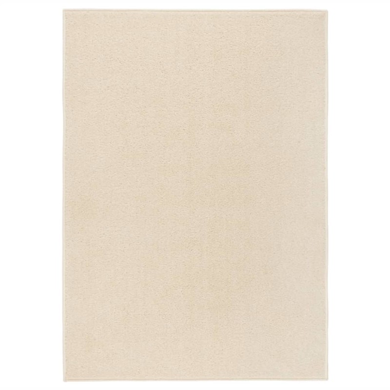 vidaXL Alfombra de pelo corto crema 240x340 cm vidaXL Alfombra de pelo corto crema 240x340 cm