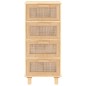 vidaXL Aparador marrón madera pino maciza y ratán natural 40x30x90 cm vidaXL Aparador marrón madera pino maciza y ratán natural 40x30x90 cm