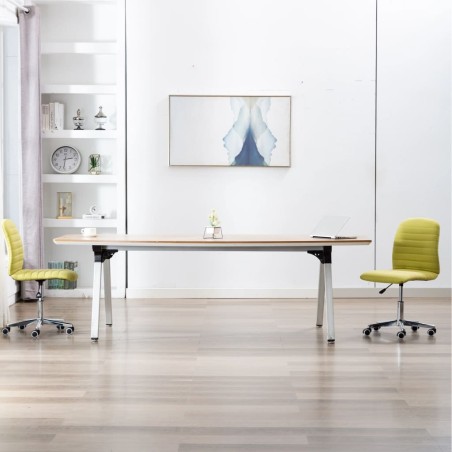 vidaXL Sillas de comedor 2 unidades tela verde 