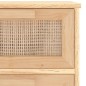 vidaXL Aparador marrón madera pino maciza y ratán natural 40x30x90 cm vidaXL Aparador marrón madera pino maciza y ratán natural 40x30x90 cm