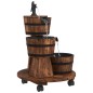 vidaXL Fuente de agua con bomba y ruedas madera de abeto 55x55x80 cm vidaXL Fuente de agua con bomba y ruedas madera de abeto 55x55x80 cm
