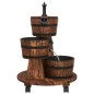 vidaXL Fuente de agua con bomba y ruedas madera de abeto 55x55x80 cm vidaXL Fuente de agua con bomba y ruedas madera de abeto 55x55x80 cm