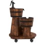 vidaXL Fuente de agua con bomba y ruedas madera de abeto 55x55x80 cm vidaXL Fuente de agua con bomba y ruedas madera de abeto 55x55x80 cm