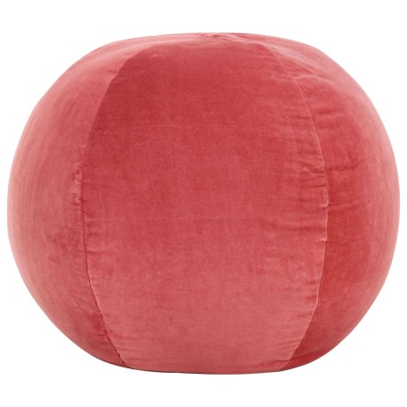 vidaXL Puf de terciopelo de algodón rosa 50x35 cm