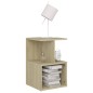 vidaXL Mesitas de noche 2 uds contrachapada roble Sonoma 35x35x55 cm vidaXL Mesitas de noche 2 uds contrachapada roble Sonoma 35x35x55 cm