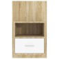 vidaXL Mesitas de noche de pared 2 unidades blanco y roble Sonoma vidaXL Mesitas de noche de pared 2 unidades blanco y roble Sonoma