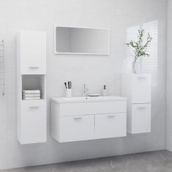 vidaXL Juego de muebles de baño madera de ingeniería blanco