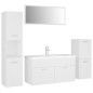 vidaXL Juego de muebles de baño madera de ingeniería blanco vidaXL Juego de muebles de baño madera de ingeniería blanco