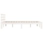vidaXL Estructura de cama de madera maciza blanca 140x190 cm
