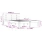vidaXL Estructura de cama de madera maciza blanca 140x190 cm