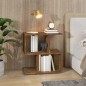 vidaXL Mesita de noche madera contrachapada roble ahumado 50x30x51,5cm vidaXL Mesita de noche madera contrachapada roble ahumado 50x30x51,5cm