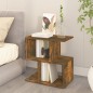 vidaXL Mesita de noche madera contrachapada roble ahumado 50x30x51,5cm vidaXL Mesita de noche madera contrachapada roble ahumado 50x30x51,5cm