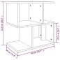 vidaXL Mesita de noche madera contrachapada roble ahumado 50x30x51,5cm vidaXL Mesita de noche madera contrachapada roble ahumado 50x30x51,5cm