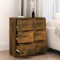 vidaXL Aparadores 2 uds madera contrachapada roble ahumado 30x30x70 cm vidaXL Aparadores 2 uds madera contrachapada roble ahumado 30x30x70 cm