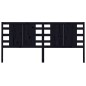 vidaXL Cabecero madera maciza de pino negro 186x4x100 cm vidaXL Cabecero madera maciza de pino negro 186x4x100 cm
