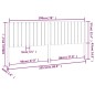vidaXL Cabecero de cama madera maciza de pino gris 205,5x4x100 cm vidaXL Cabecero de cama madera maciza de pino gris 205,5x4x100 cm