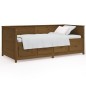 vidaXL Sofá cama de madera maciza de pino marrón miel 75x190 cm vidaXL Sofá cama de madera maciza de pino marrón miel 75x190 cm