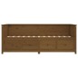 vidaXL Sofá cama de madera maciza de pino marrón miel 75x190 cm vidaXL Sofá cama de madera maciza de pino marrón miel 75x190 cm