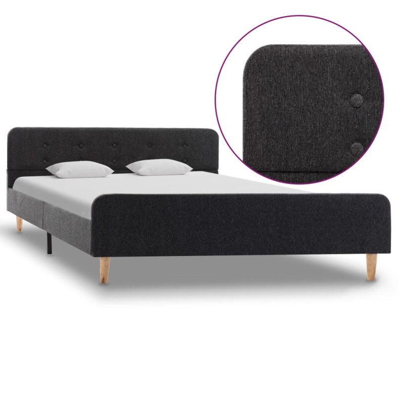 vidaXL Estructura de cama de arpillera gris oscuro 140x200 cm vidaXL Estructura de cama de arpillera gris oscuro 140x200 cm