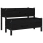 vidaXL Jardinera de madera de pino maciza negra 110x84x75 cm vidaXL Jardinera de madera de pino maciza negra 110x84x75 cm