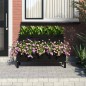 vidaXL Jardinera de madera de pino maciza negra 110x84x75 cm vidaXL Jardinera de madera de pino maciza negra 110x84x75 cm