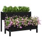vidaXL Jardinera de madera de pino maciza negra 110x84x75 cm vidaXL Jardinera de madera de pino maciza negra 110x84x75 cm