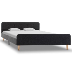 vidaXL Estructura de cama de arpillera gris oscuro 140x200 cm