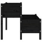 vidaXL Jardinera de madera de pino maciza negra 110x84x75 cm vidaXL Jardinera de madera de pino maciza negra 110x84x75 cm
