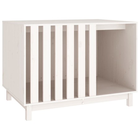 vidaXL Cama para perros madera maciza de pino blanco 100x70x72 cm