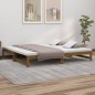 vidaXL Sofá cama extraíble madera maciza de pino marrón 2x(100x200) cm vidaXL Sofá cama extraíble madera maciza de pino marrón 2x(100x200) cm