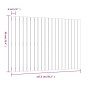 vidaXL Cabecero de cama de pared madera maciza pino gris 127,5x3x90 cm