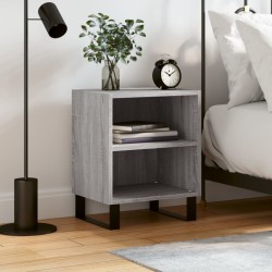 vidaXL Mesita de noche madera de ingeniería gris Sonoma 40x30x50 cm