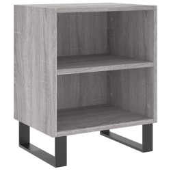 vidaXL Mesita de noche madera de ingeniería gris Sonoma 40x30x50 cm